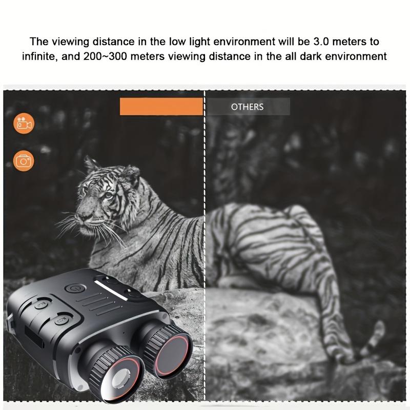 1080P Binocular Infrared Night Vision Instrument 5x Binocular Day and Night Use Photo Video Shooting Digital Zoom Hunting Boating, Battery Powered