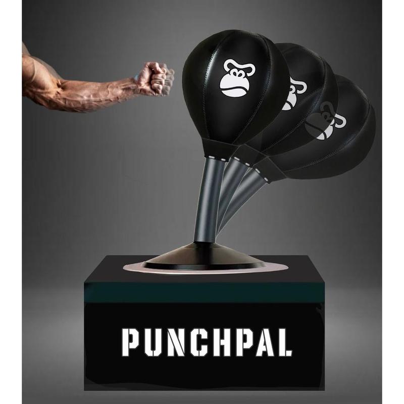 Desktop Punching Bag for Adults Kids, Freestanding Heavy Duty Stress Relief Ball with Suction Cup, Desktop Speed Bag, Soft PU Leather (Color : Style1)