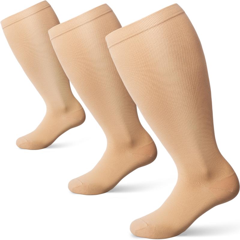 OLENNZ Plus Size Sports Socks for Women and Men - Knee High Stockings for Running