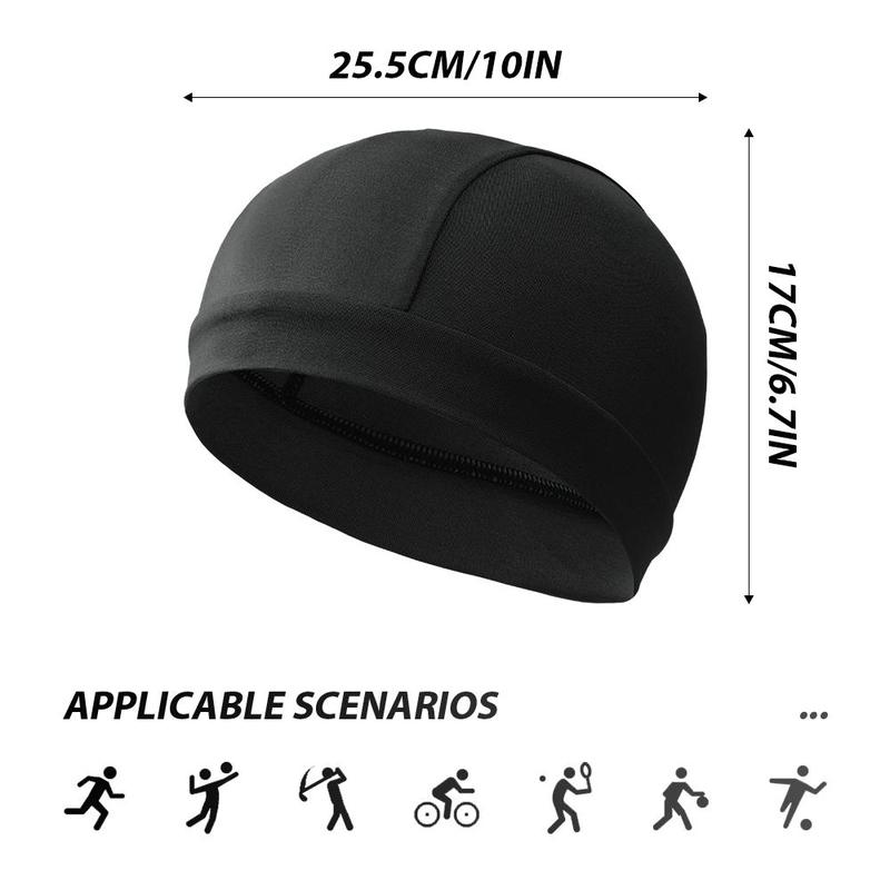 Solid Color Cycling Helmet Liner Cap, Sweat-absorbing Quick Drying Cycling Liner Cap, Multifunctional Elastic Helmet Liner Cap, Breathable Comfortable Cycling Liner Cap for Outdoor Sports Use