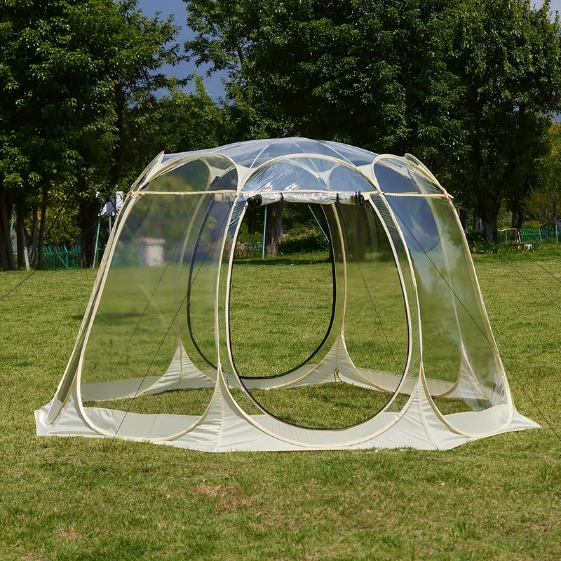 1count Lenotos Pop Up Bubble Tent - Large Oversize Weather Proof Pod - Cold Protection Camping Tent - Winter Tent Beige