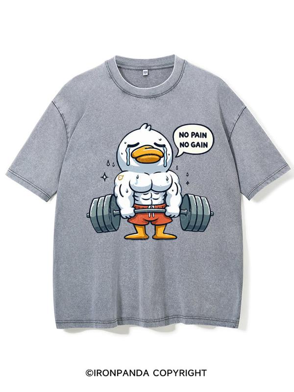 No Pain No Gain Duck Gym Shirt, Gym T-Shirt, Fitness T-Shirt, Gift For Gymer