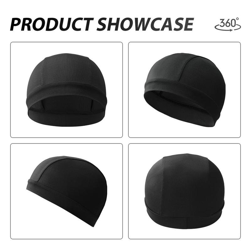 Solid Color Cycling Helmet Liner Cap, Sweat-absorbing Quick Drying Cycling Liner Cap, Multifunctional Elastic Helmet Liner Cap, Breathable Comfortable Cycling Liner Cap for Outdoor Sports Use