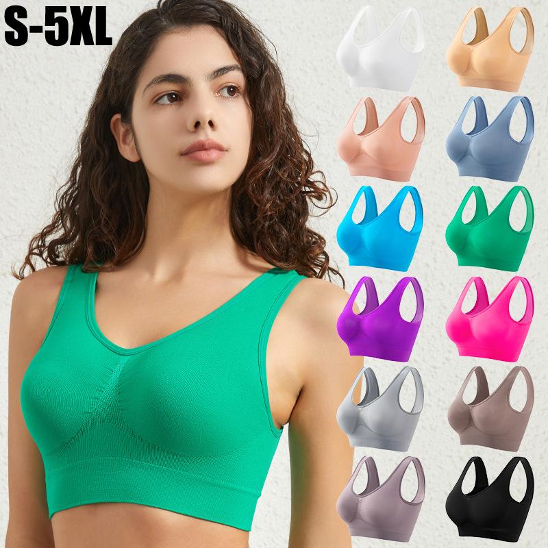 Plus Size Wireless Sports Bra for Back and Yoga