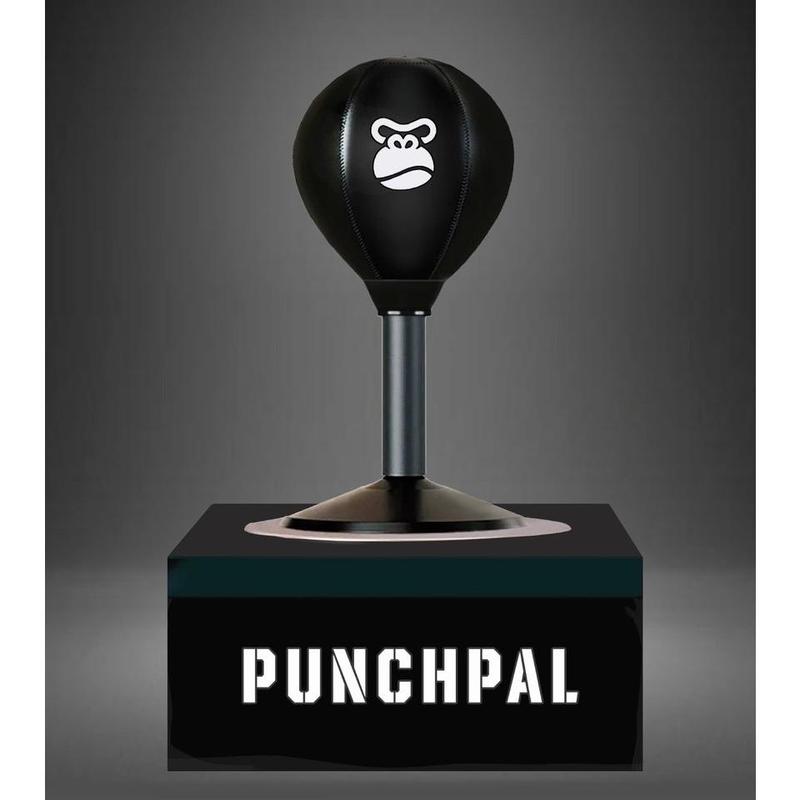 Desktop Punching Bag for Adults Kids, Freestanding Heavy Duty Stress Relief Ball with Suction Cup, Desktop Speed Bag, Soft PU Leather (Color : Style1)