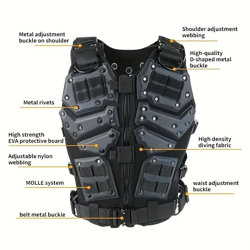 TF3 Tactical Vest - Outdoor Sports, CS Games, and Training Gear for Hunting and Fishing Enthusiasts - Durable, Breathable, and Adjustable Design for Maximum Comfort and Protection