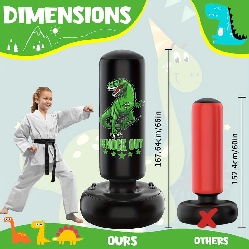 Larger Stable Dinosaur Punching Bag For Kids, 66