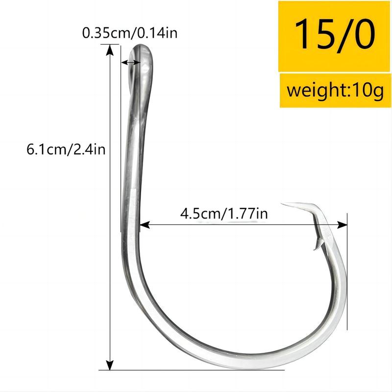 Stainless Steel Fishing Hook, Super Giant Fishing Hook, Big Game Saltwater Hook,  Fishing Lures  Fishing Equipment  Professional Outdoor Fishing Accessories