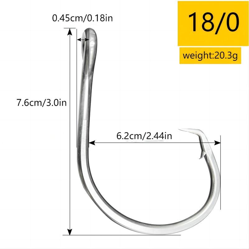 Stainless Steel Fishing Hook, Super Giant Fishing Hook, Big Game Saltwater Hook,  Fishing Lures  Fishing Equipment  Professional Outdoor Fishing Accessories