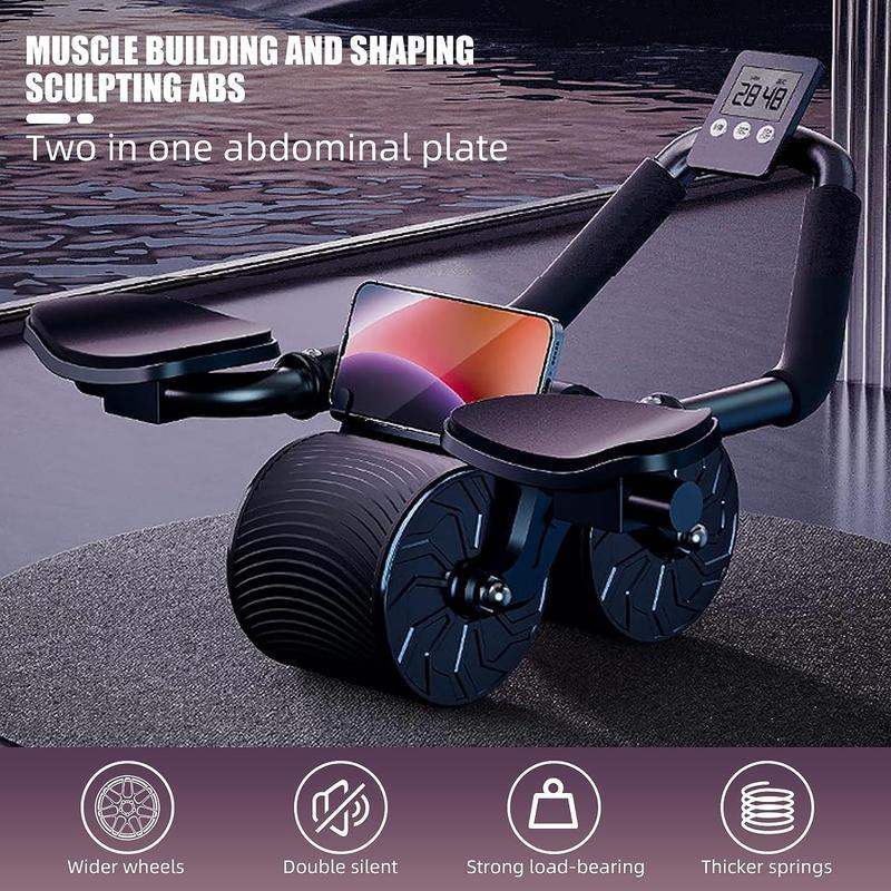 Abs machine workout Automatic Rebound Ab Roller Wheel Exercise Equipment，Orange and black and grey and pink and blue multifunctional bench