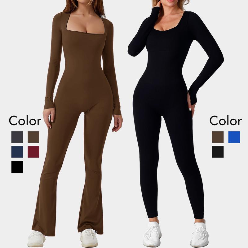 GQF Long Sleeve Women Yoga Jumpsuits+Tops Bell Bottoms 3306+3311  [comfort shaping sculpting confidence-boosting belly control bodysuit and tracksuit shapewear]