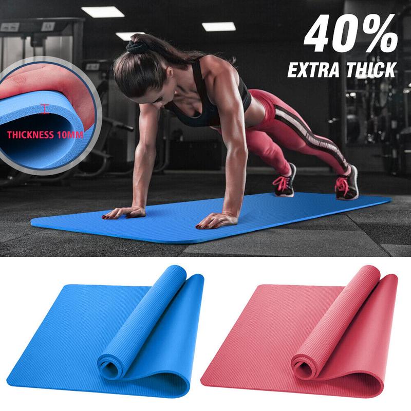 Thick Gym Exercise Mat Yoga Mat Pilates Workout Pad Non Slip Home Class Fitness