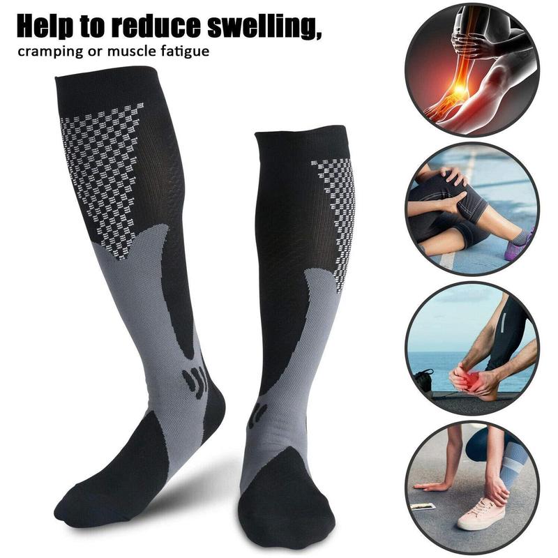 2 3 4 5 6 Pairs Running Compression Socks 20-30 mmHg Men Women Socks Marathon Cycling Football Varicose Veins High quality xxl