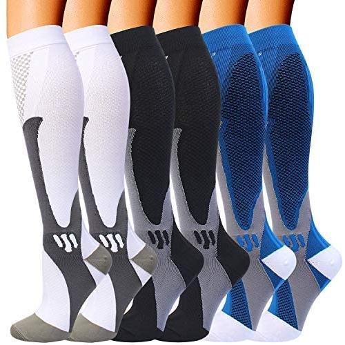 2 3 4 5 6 Pairs Running Compression Socks 20-30 mmHg Men Women Socks Marathon Cycling Football Varicose Veins High quality xxl