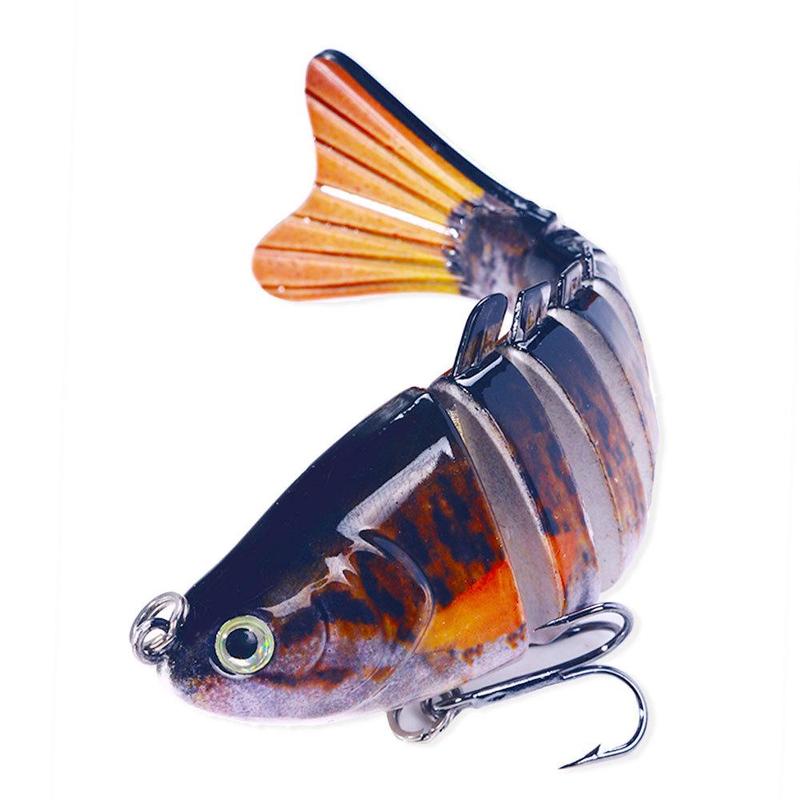 Artificial Fishing Lure, Multi Jointed Fishing Lure with Hook, Lifelike Fishing Bait, Outdoor Fishing Accessories