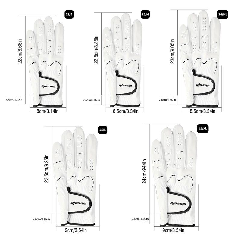 Men's Left Hand Single Golf Gloves, Soft and Comfortable Breathable, Non-slip Wear-resistant Shock Absorption Golfer Men's Gloves, Golf Accessories