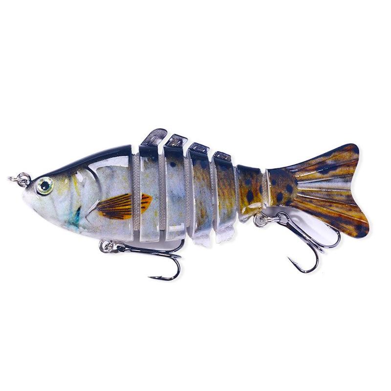 Artificial Fishing Lure, Multi Jointed Fishing Lure with Hook, Lifelike Fishing Bait, Outdoor Fishing Accessories