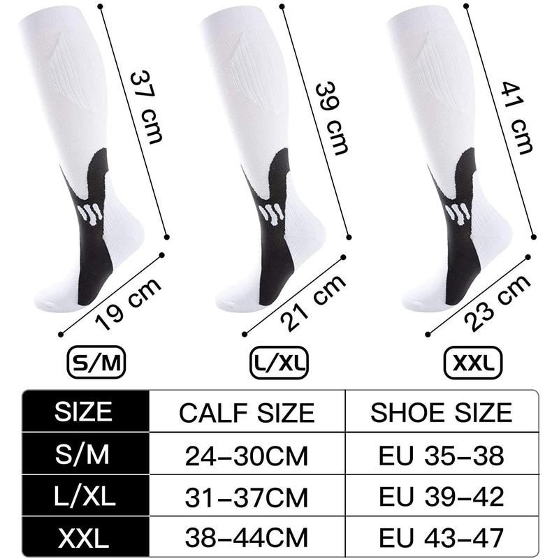 2 3 4 5 6 Pairs Running Compression Socks 20-30 mmHg Men Women Socks Marathon Cycling Football Varicose Veins High quality xxl