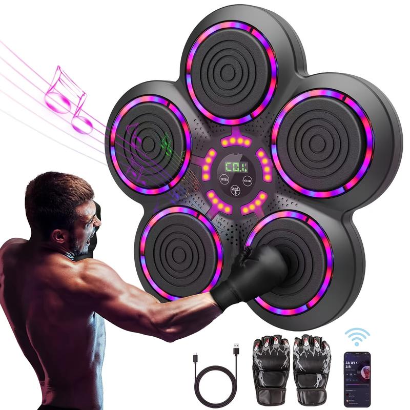 Intelligent Music Boxing Machine for Adults - Wall Mounted Electronic Boxing Trainer with Boxing Gloves, Fitness Striking Equipment for Home, Indoor, and Gym Use