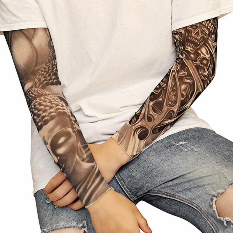 5 pcs Men Women Tattoo Cooling Arm Sleeves Cycling Basketball UV Sun Protection