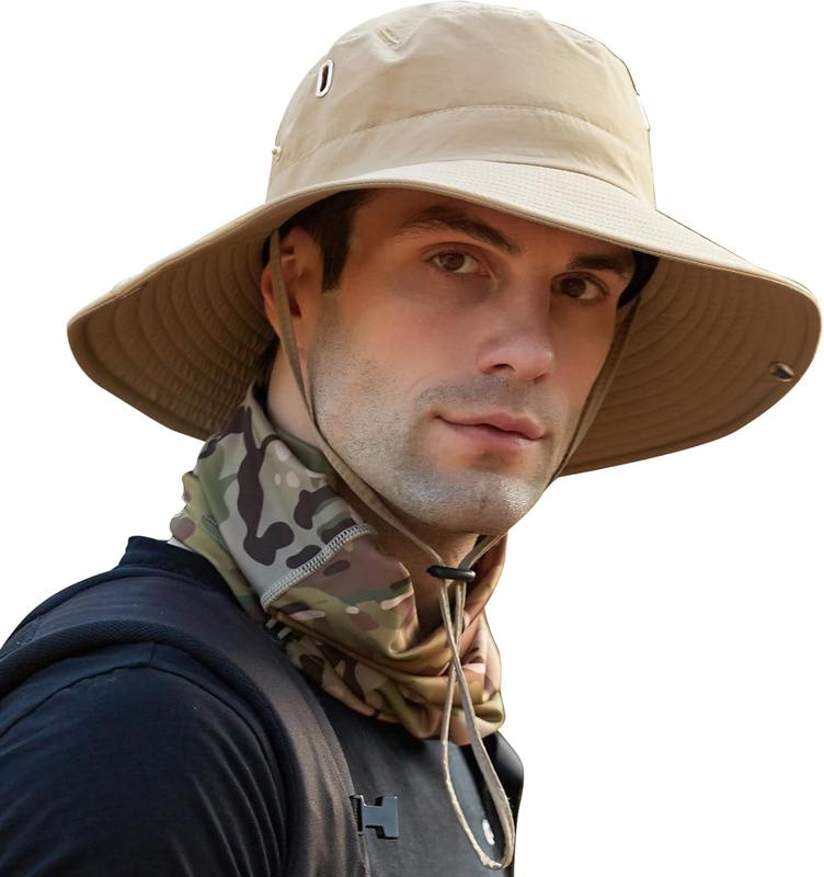 Sun Hats for Men Women Wide Brim Boonie Hat UPF 50+ Bucket Hats Hiking Fishing Outdoor Summer Safari UV Protection Hat