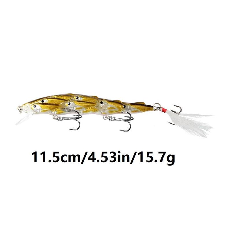 Artificial Fishing Lure with Feather Hook, Eye-catching Simulation Fishing Bait, Fishing Lure, Outdoor Fishing Accessories