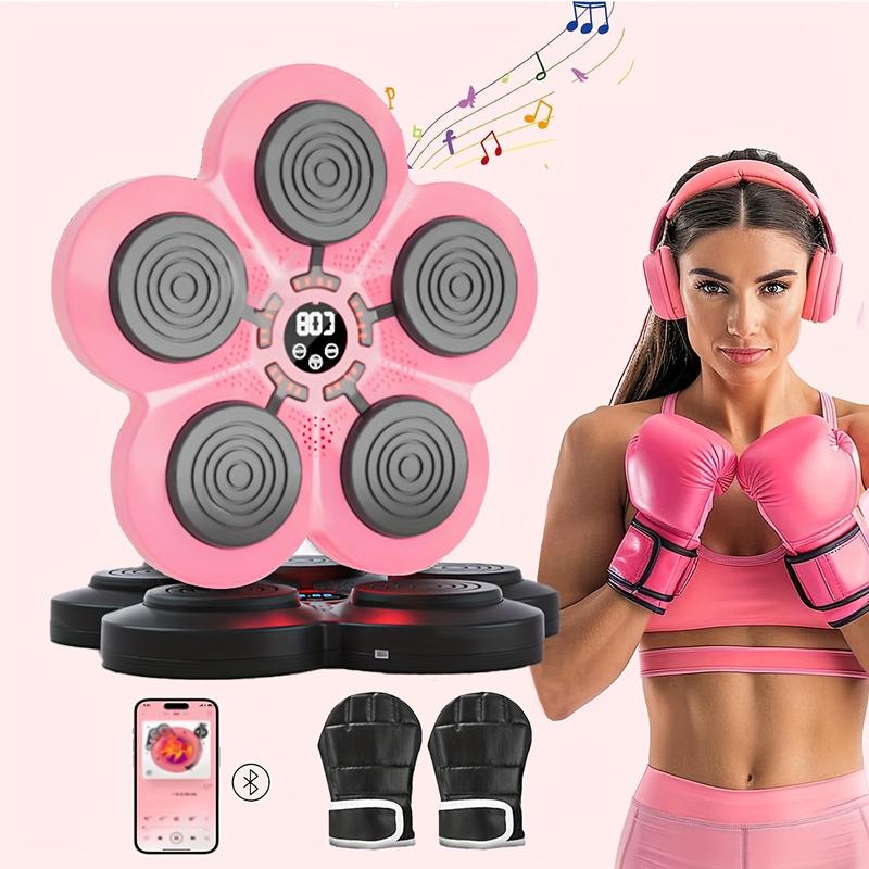 Smart Boxing Training Set, Wall Target with Gloves, Music Boxing Machine for Speed, Timing and Reflection Ability Improvement