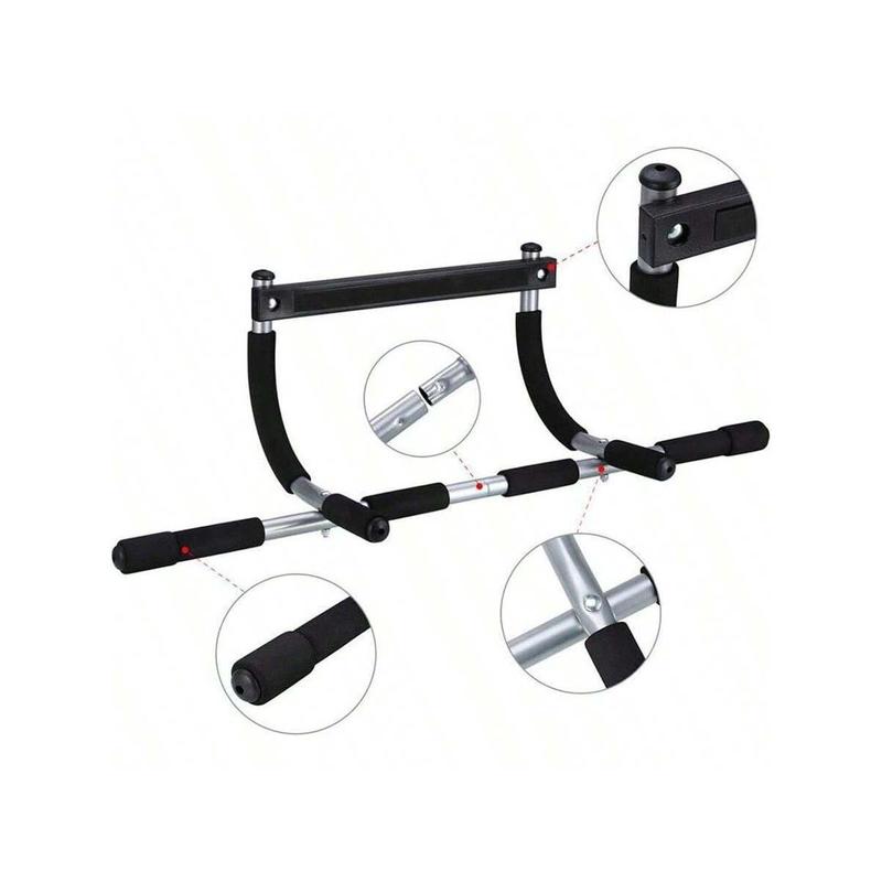 Steel Pull Up Chin Up Bar Adjustable Power Black For Pull Up In Home Gym