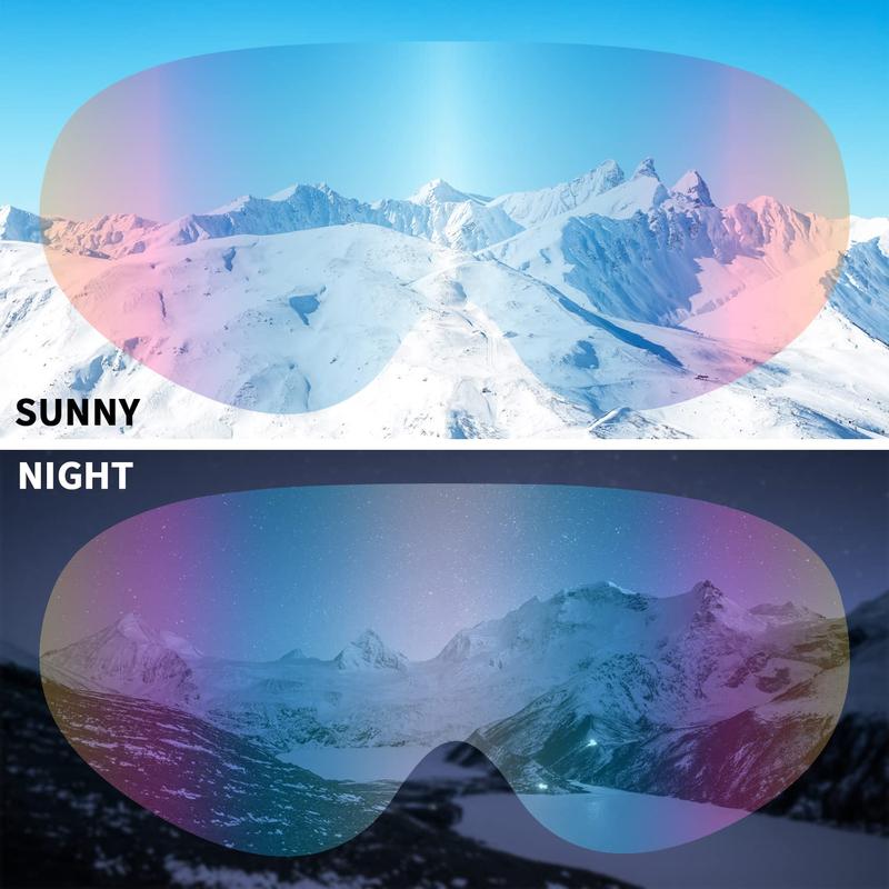 Ski Goggles, 2 Pack, Snow Goggles, Snowboard Goggles - UV Protection, Foam, Anti-Scratch, Dustproof