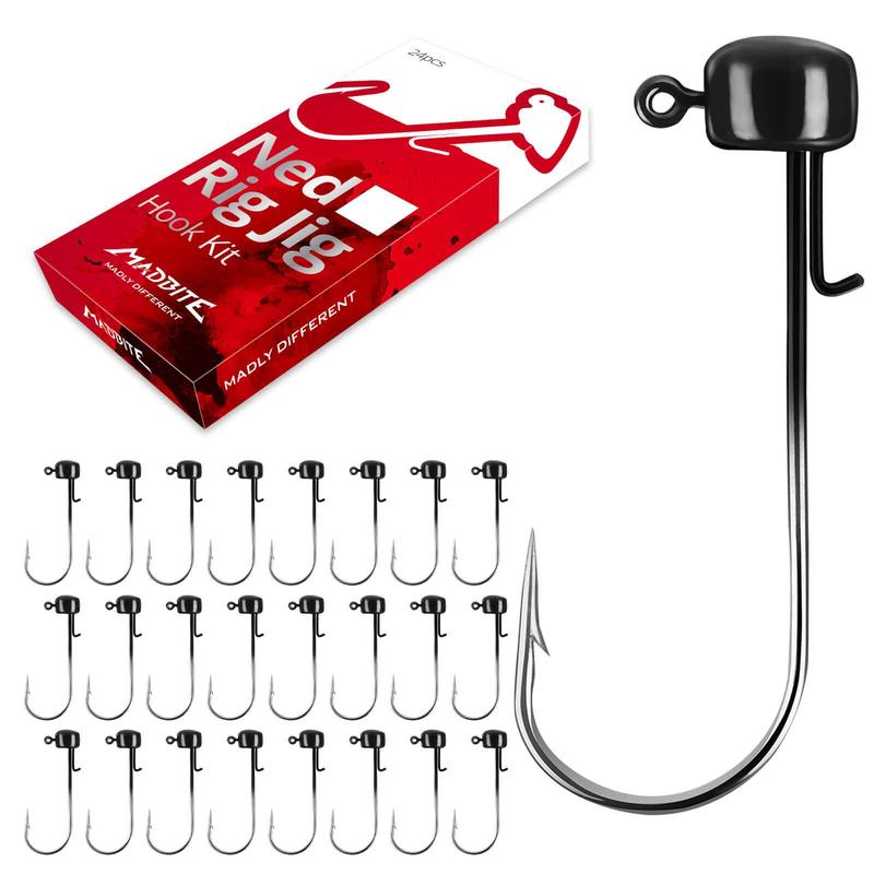 KastKing MadBite 24 Pcs Ned Rig Jig Hook Kits