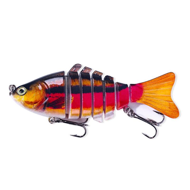 Artificial Fishing Lure, Multi Jointed Fishing Lure with Hook, Lifelike Fishing Bait, Outdoor Fishing Accessories