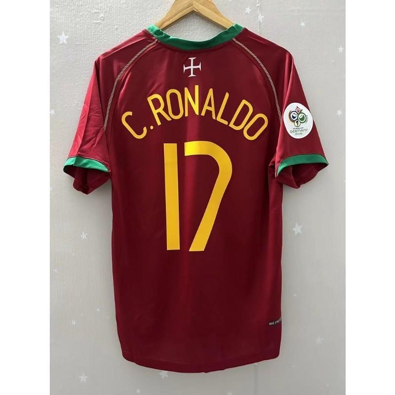 2006 Portugal Top Quality Home Retro Soccer Jersey custom T-shirt Football Jersey C.RONALDO