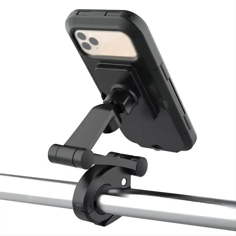 Waterproof Bike Phone Mount, Adjustable & Rotatable Bike Phone Holder, Universal Bike Cellphone Cradle for Outdoor Cycling