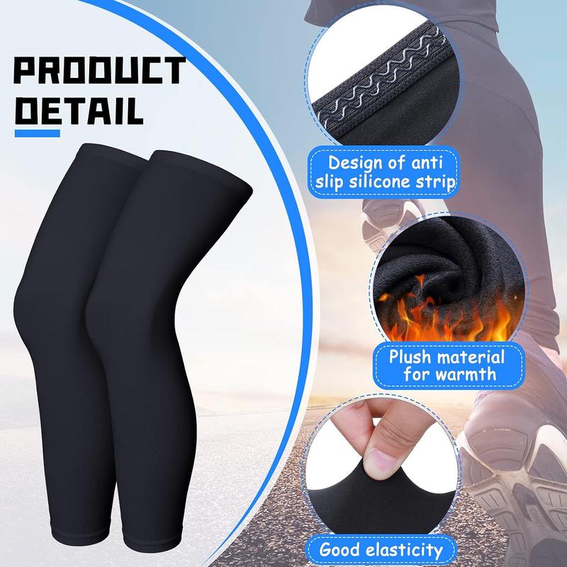 4 Pieces Thermal Arm Warmer Cycling Arm Warmers for Men Women Full Length Warmers Arm Sleeves Leg Outdoor