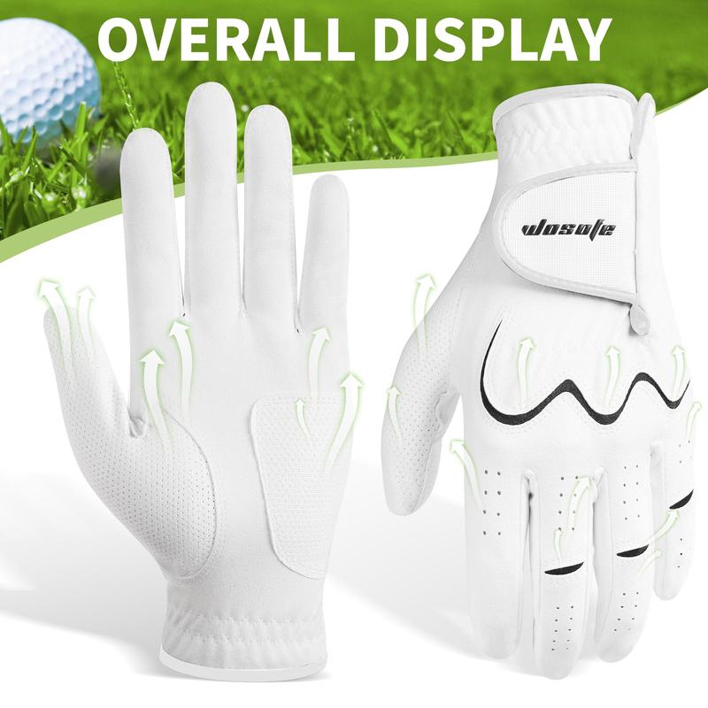 Men's Left Hand Single Golf Gloves, Soft and Comfortable Breathable, Non-slip Wear-resistant Shock Absorption Golfer Men's Gloves, Golf Accessories