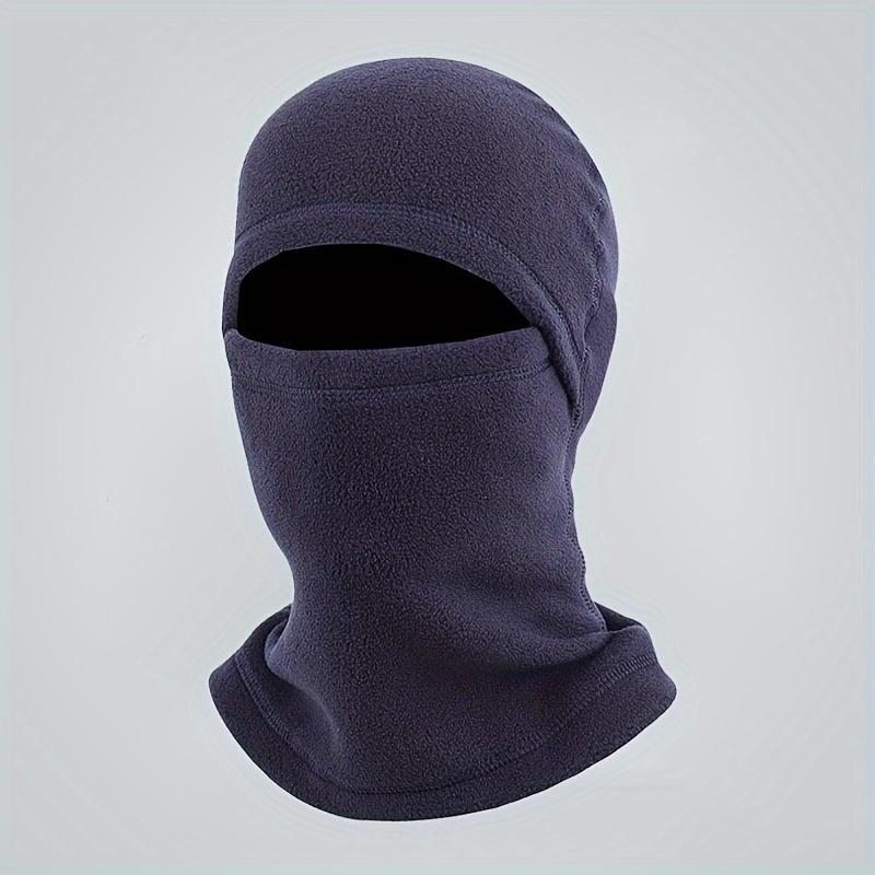 Polar Fleece Balaclava - Windproof, Warm Winter Ski Mask with Neck Warmer for Cold Weather Cycling, Black