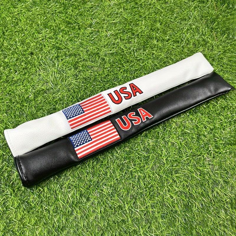 Golf Putting Rod Cover, American Flag Design Golf Putter Head Cover, Durable Golf Club Putter Head Cover, Golf Accessories for Most Standard Rods