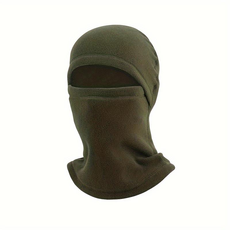 Polar Fleece Balaclava - Windproof, Warm Winter Ski Mask with Neck Warmer for Cold Weather Cycling, Black