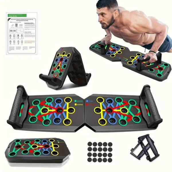 Ultimate Foldable Push-Up Board,  Portable Home Gym for Full-Body Workouts | Strength Training Gear for All Levels