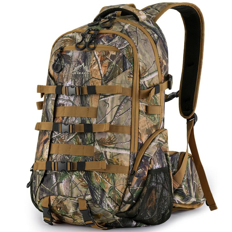 600D Waterproof Hunting Backpack for Men,Camo Hunting Pack with Bow Holder