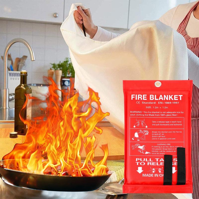 Heat-Resistant Fire Blanket, Quick Fire Safety Solution for Cooking, Electrical, and Camping Fires, Ideal for All-Age Use