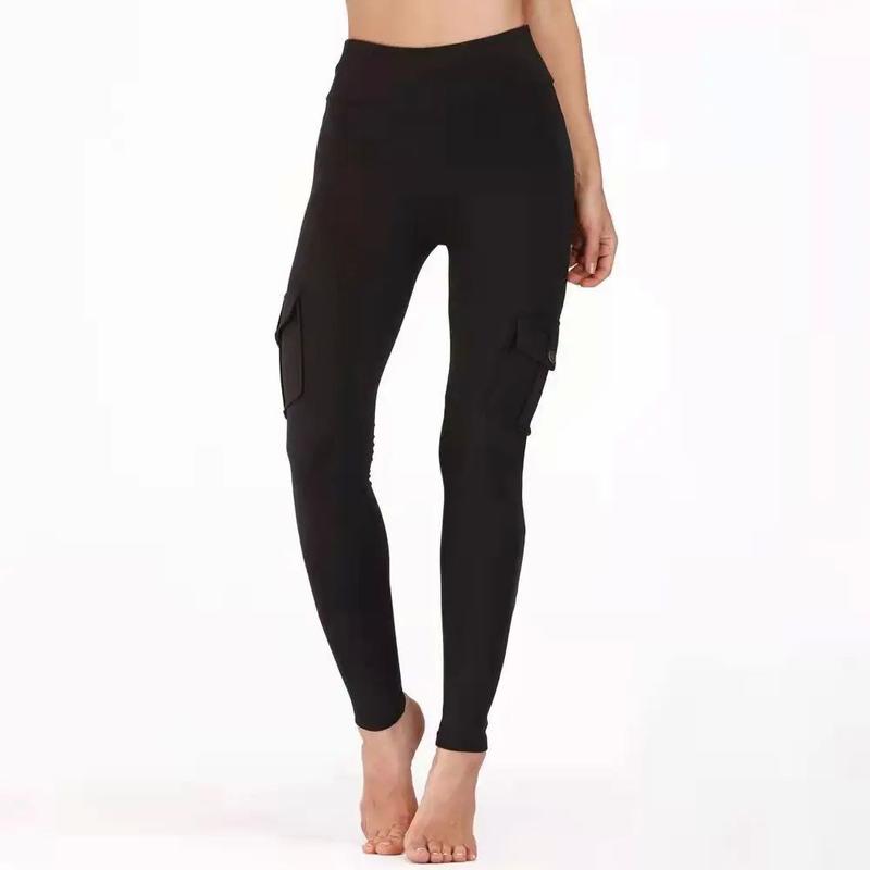 Womens Butt Lifting Leggings with Flap Pockets High Waist Tummy Control Workout Cargo Leggings Yoga Pants