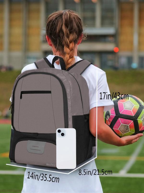 Solid Color Soccer Ball Backpack, Large Sports Equipment Bag, Football  Backpacks  with Shoe Compartment for Youth Suitable for Basketball Volleyball