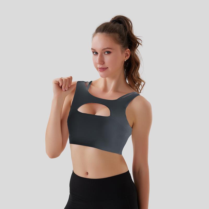 Women's Lightweight Breathable Sports Bra with Moisture-Wicking and Full Coverage for Yoga and Pilates