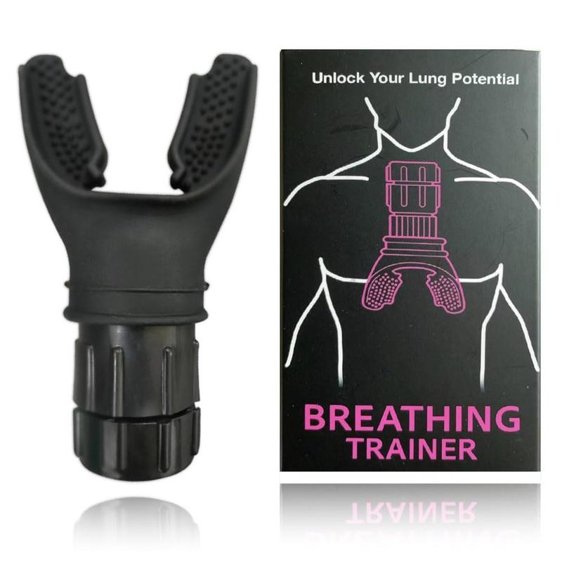 Breathing Trainer, Portable Muscle Trainer with Adjustable Resistance, Compact Lung Exercise Device, Detachable for Easy Cleaning