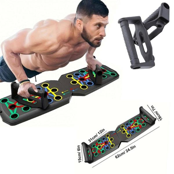 Ultimate Foldable Push-Up Board,  Portable Home Gym for Full-Body Workouts | Strength Training Gear for All Levels