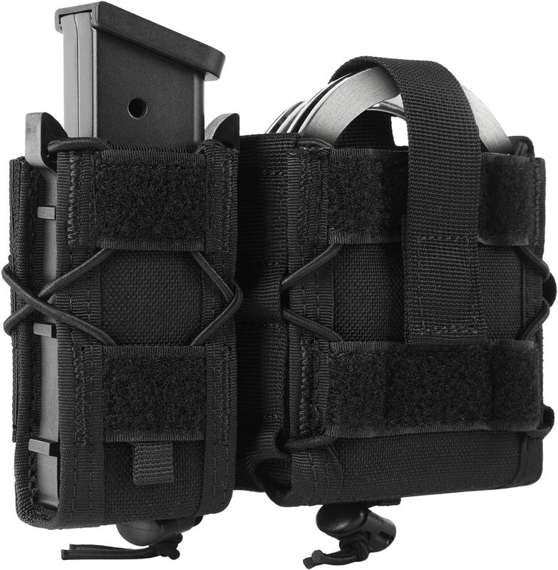 VOTAGOO Combo Handcuff Mag Pouch Case for Molle Compatible with Various Tactical Belts