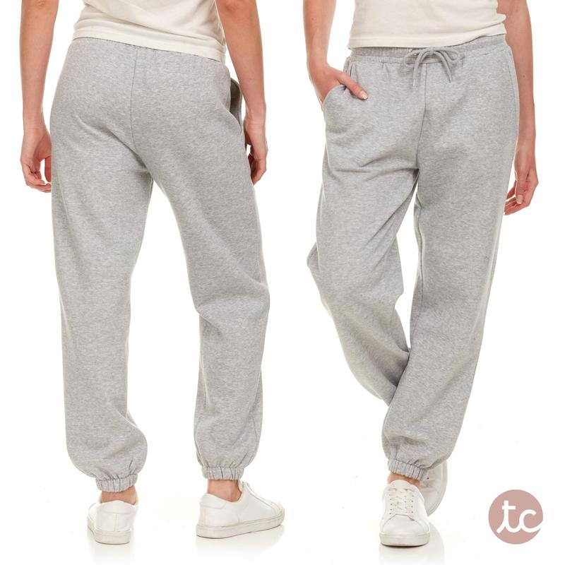 High Waisted Sweatpants for Women – Cinch Bottom Fleece Womens Oversized Joggers