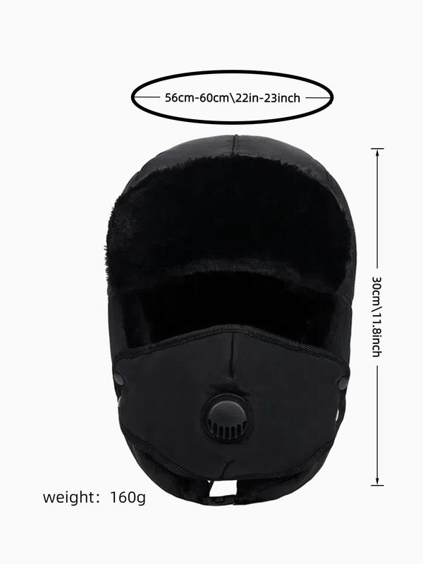 Winter Warm Hat, Windproof & Cold Air Intake Warmer Hat with Ear Protection, Outdoor Cycling Thickened Warm Hat for Men & Women