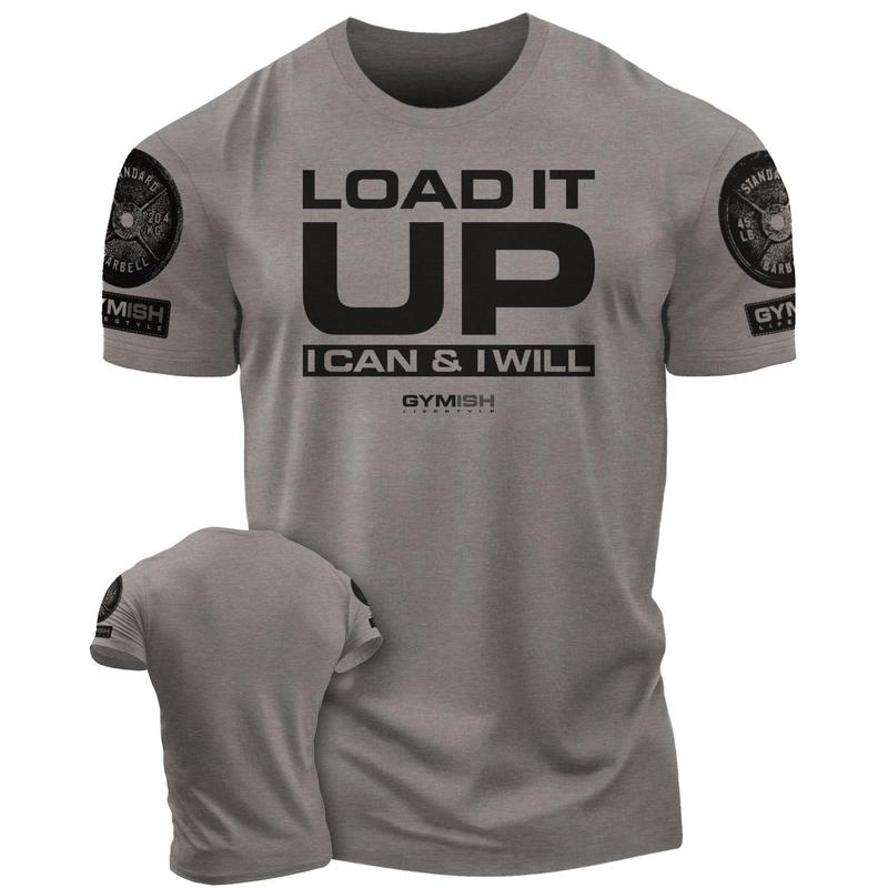 066. Load It Up Workout Funny Gym T-Shirt for Men